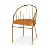 Silla Barras Dorado Mostaza 51 x 81 x 52 cm (2 Unidades)