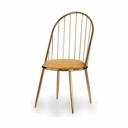Silla Barras Dorado Mostaza 48 x 95,5 x 48 cm (2 Unidades)