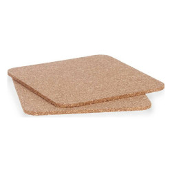 Set de salvamanteles Salvamantel Natural Corcho 18 x 0,5 x 18 cm (12 U