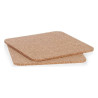 Set de salvamanteles Salvamantel Natural Corcho 18 x 0,5 x 18 cm (12 U