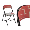 Silla Plegable Hand Made Marrón Negro Gris PVC Metal 43 x 46 x 78 cm