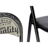 Silla Plegable Quality Negro Gris PVC Metal 43 x 46 x 78 cm (6 Unidade