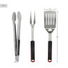 Set de Utensilios para Barbacoa Aktive 3 Piezas Barbacoa Acero Inoxida