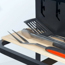 Set de Utensilios para Barbacoa Aktive 3 Piezas Barbacoa Acero Inoxida