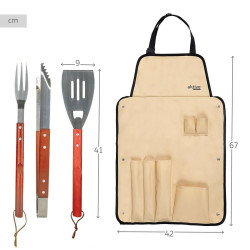 Set de Utensilios para Barbacoa Aktive 7 Piezas Barbacoa Acero Inoxida
