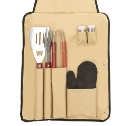 Set de Utensilios para Barbacoa Aktive 7 Piezas Barbacoa Acero Inoxida