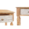 Recibidor con 2 Cajones Blanco Marrón Madera de mango 98 x 77 x 42 cm