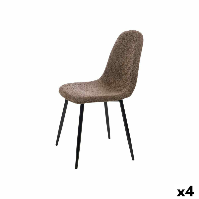 Silla Marrón Tela Borreguillo 45 x 89 x 53 cm (4 Unidades) Silla Marrón Tela Borreguillo 45 x 89 x 53 cm (4 Unidades)