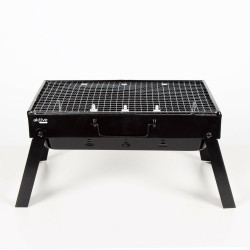 Barbacoa Portátil Aktive Rectangular Negro 50 x 23 x 30 cm (2 Unidade