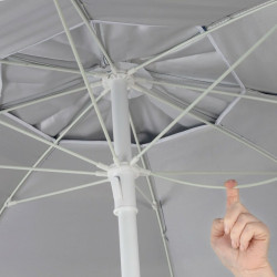 Sombrilla Aktive UV50 Ø 220 cm Poliéster Aluminio 220 x 214,5 x 220