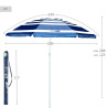 Sombrilla Aktive UV50 Ø 220 cm Poliéster Aluminio 220 x 214,5 x 220