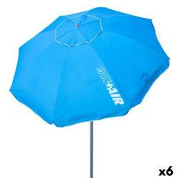 Sombrilla Aktive UV50 Ø 200 cm Azul Poliéster Aluminio 200 x 198,5 x