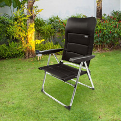 Silla de Playa Aktive Deluxe Plegable Negro 49 x 105 x 59 cm (2 Unidad