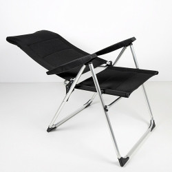 Silla de Playa Aktive Deluxe Plegable Negro 49 x 123 x 67 cm (2 Unidad