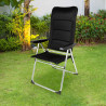 Silla de Playa Aktive Deluxe Plegable Negro 49 x 123 x 67 cm (2 Unidad