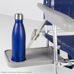 Silla de Playa Aktive Slim Plegable Azul marino 47 x 89 x 57 cm (2 Uni