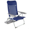 Silla de Playa Aktive Slim Plegable Azul marino 47 x 89 x 57 cm (2 Uni