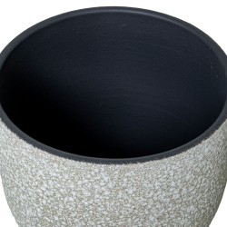 Set de Maceteros Alexandra House Living Blanco Dorado Cerámica 3 Piez