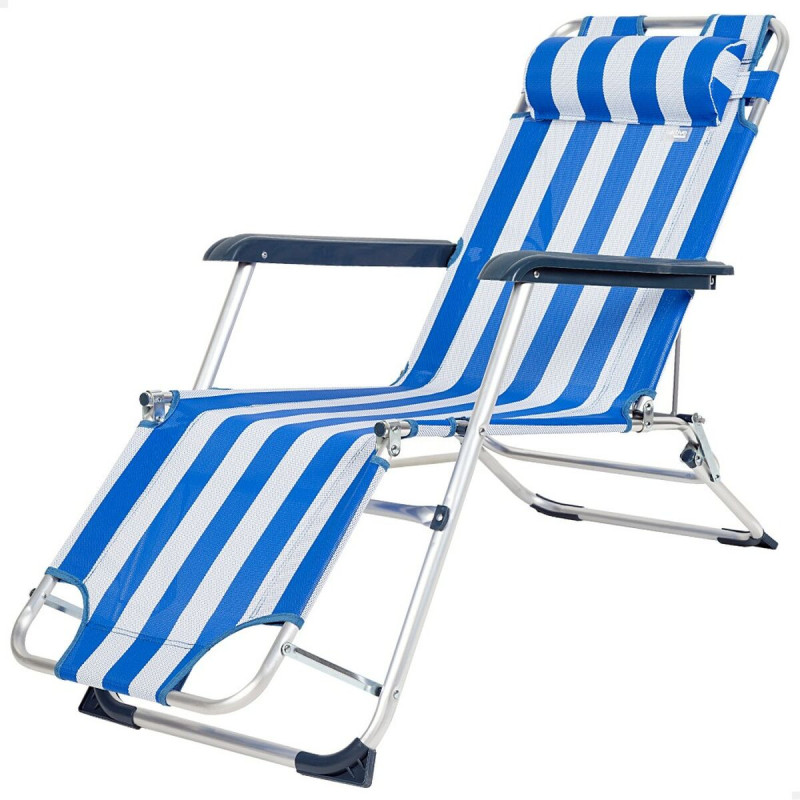 Tumbona reclinable Aktive A rayas 153 x 33 x 47 cm Tumbona reclinable Aktive A rayas 153 x 33 x 47 cm