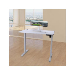 Mesa de Escritorio Urban Factory EED25UF Blanco Acero Inoxidable 118 x