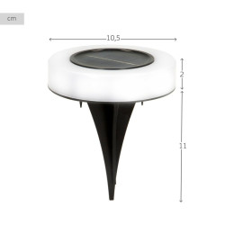 Set de estacas solares de jardín Aktive 4 Piezas ABS 10,5 x 12,5 x 10