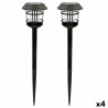 Set de estacas solares de jardín Aktive 2 Piezas Acero Inoxidable Pl