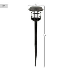 Set de estacas solares de jardín Aktive 2 Piezas Acero Inoxidable Pl