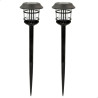Set de estacas solares de jardín Aktive 2 Piezas Acero Inoxidable Pl
