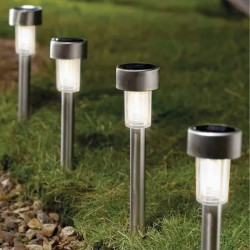 Set de estacas solares de jardín Aktive 6 Piezas Plástico 5,5 x 36 x