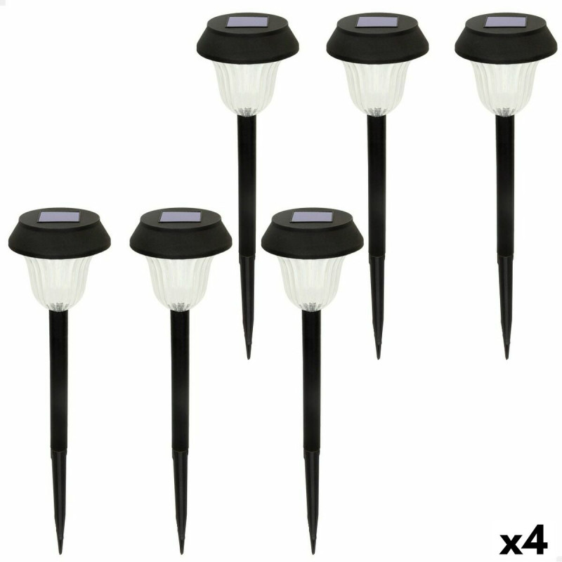 Set de estacas solares de jardín Aktive 6 Piezas Acero Inoxidable Pl