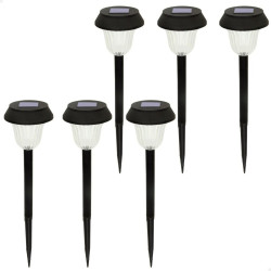 Set de estacas solares de jardín Aktive 6 Piezas Acero Inoxidable Pl