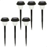 Set de estacas solares de jardín Aktive 6 Piezas Acero Inoxidable Pl