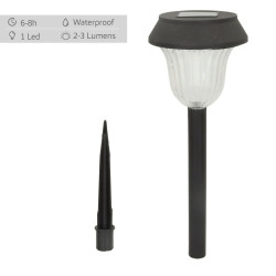 Set de estacas solares de jardín Aktive 6 Piezas Acero Inoxidable Pl