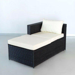 Muebles de Jardín Aktive Sofá de 3 Plazas Mesa auxiliar 203 x 125 x