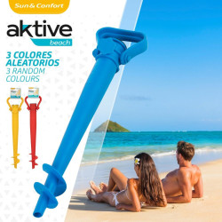 Pincho para Sombrilla Aktive Playa Plástico 10 x 43 x 5,5 cm (24 Unid