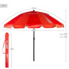 Sombrilla Aktive Rojo Aluminio 240 x 235 x 240 cm (6 Unidades)