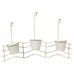 Maceta para Barandilla Alexandra House Living Blanco Hierro 23 x 69 x