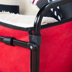 Carro Multiusos Aktive Rojo Poliéster Acero 65 x 94 x 40 cm Plegable