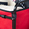 Carro Multiusos Aktive Rojo Poliéster Acero 65 x 94 x 40 cm Plegable