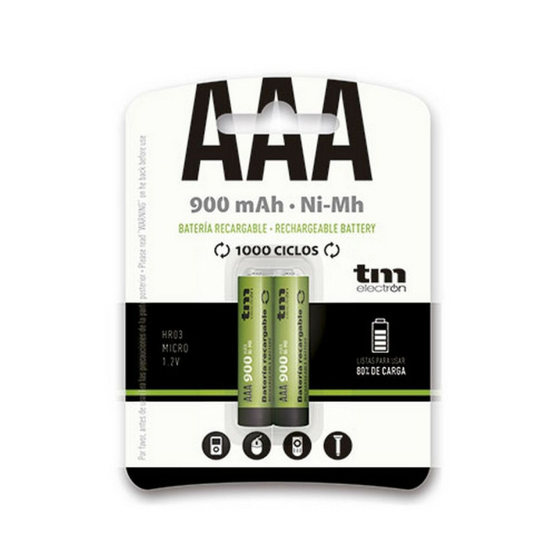 Pilas Recargables TM Electron Ni-Mh R03 Pilas Recargables TM Electron Ni-Mh R03