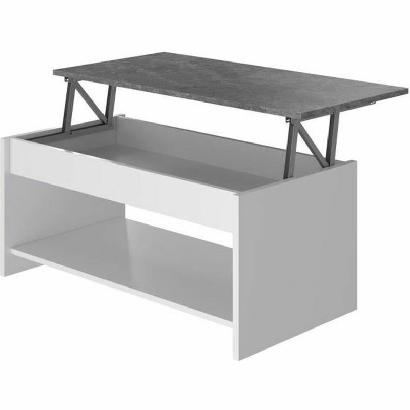 Mesa de Centro Elevable Blanco/Gris 50 cm Mesa de Centro Elevable Blanco/Gris 50 cm