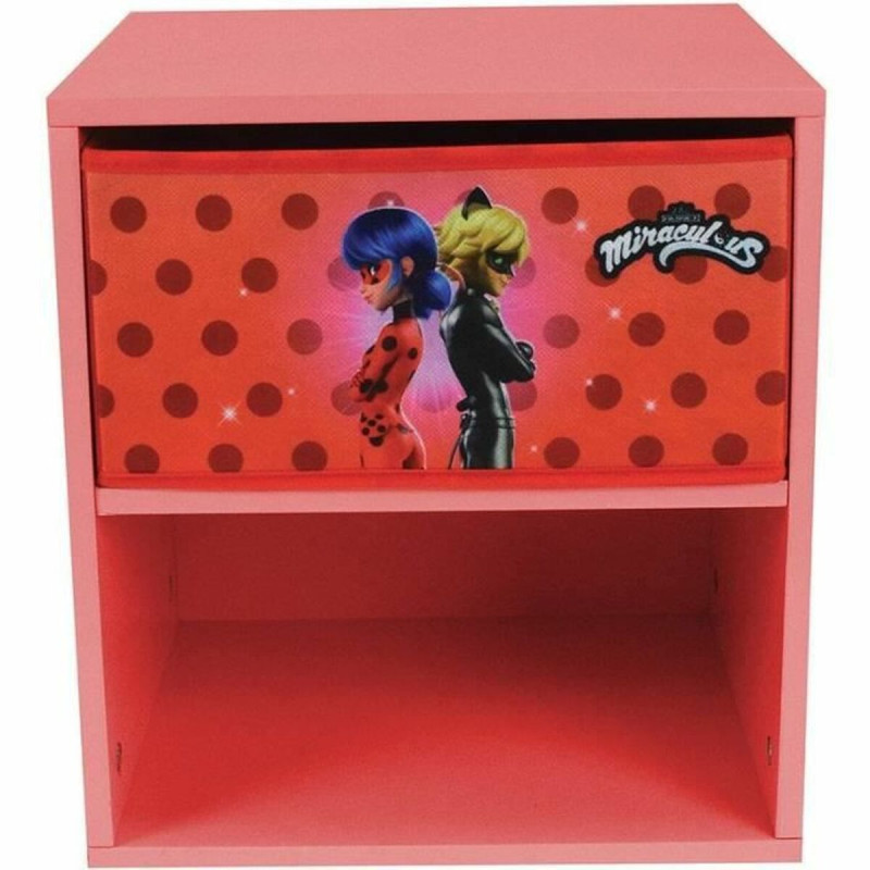 Mesita de Noche Fun House Miraculous Ladybug 36 x 33 x 30 cm Mesita de Noche Fun House Miraculous Ladybug 36 x 33 x 30 cm