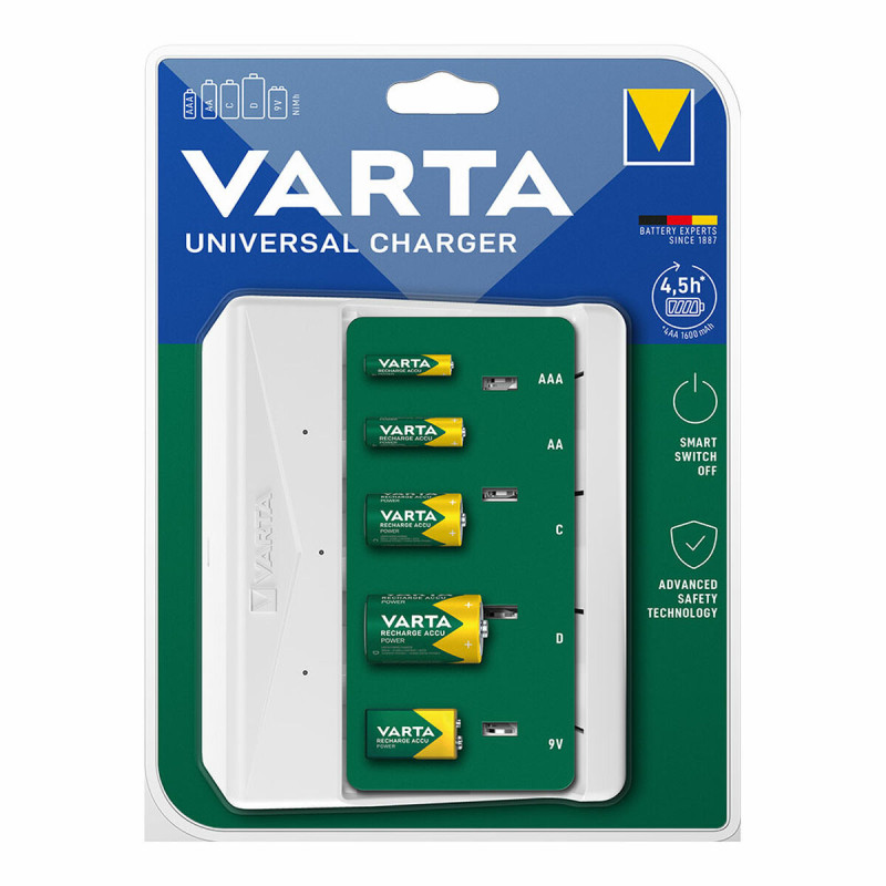 Cargador de Pilas Varta 57658 4 Pilas Universal Cargador de Pilas Varta 57658 4 Pilas Universal