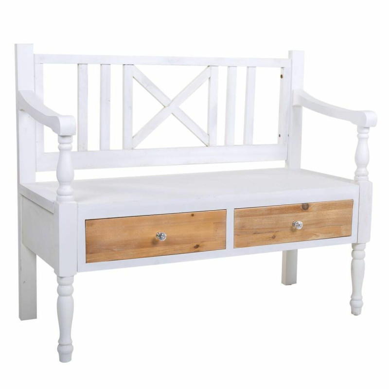 Banco Alexandra House Living Blanco Natural Madera Madera de abeto 48 Banco Alexandra House Living Blanco Natural Madera Madera de abeto 48