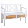 Banco Alexandra House Living Blanco Natural Madera Madera de abeto 48