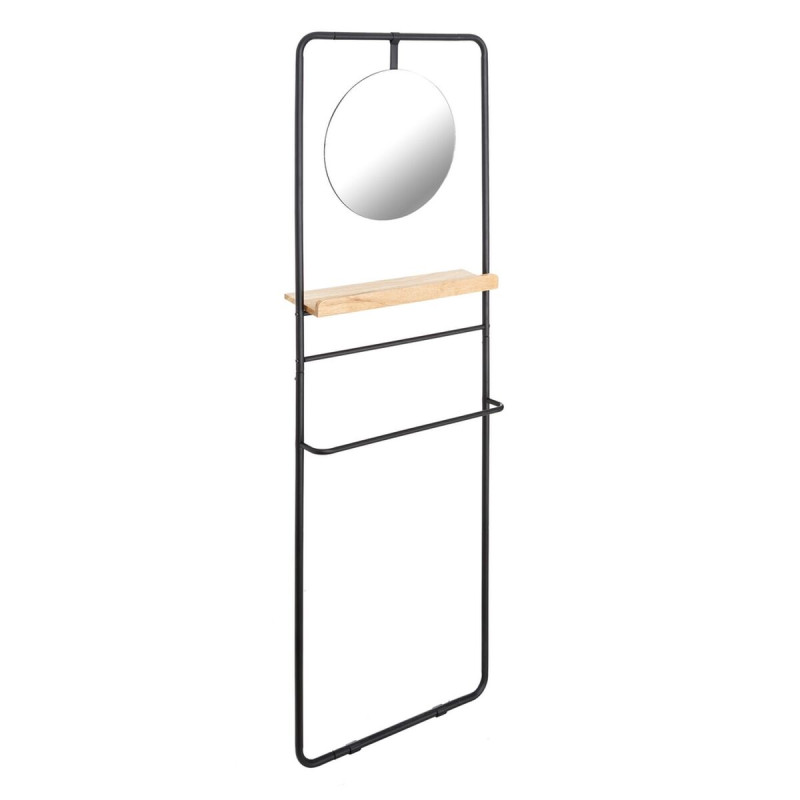 Perchero 56,9 x 15 x 171,9 cm Natural Negro Metal Madera industrial Perchero 56,9 x 15 x 171,9 cm Natural Negro Metal Madera industrial