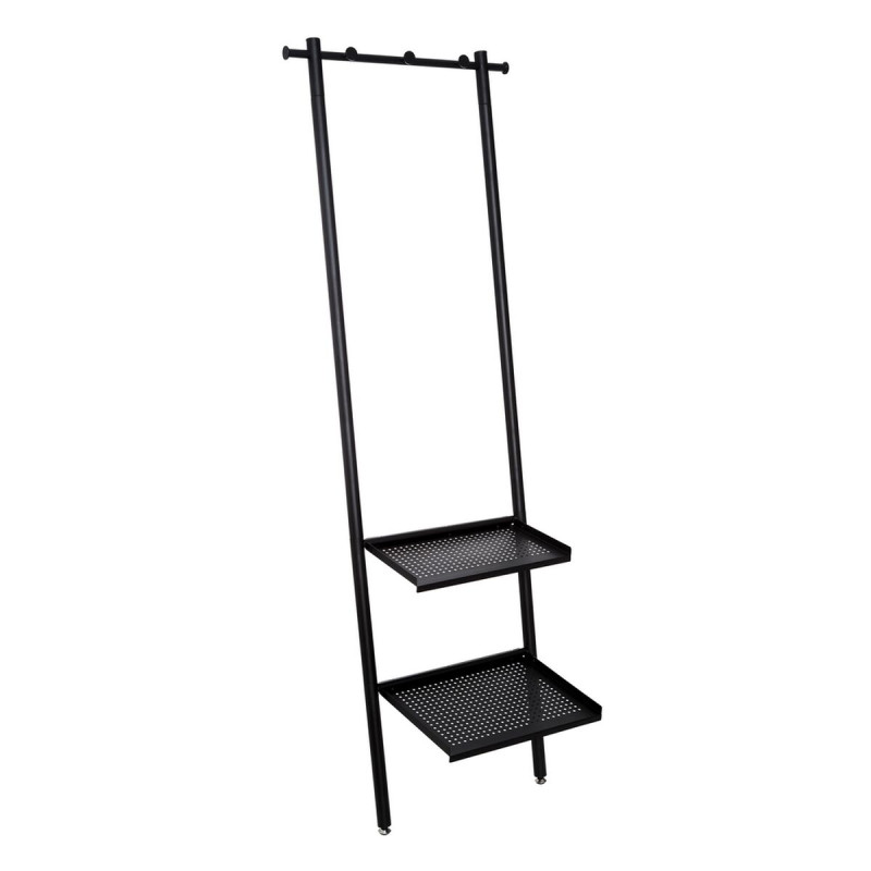 Perchero 59 x 39 x 177,5 cm Negro Metal industrial Perchero 59 x 39 x 177,5 cm Negro Metal industrial