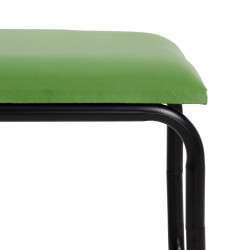 Banqueta 110 x 40 x 68 cm Tejido Sintético Metal Verde