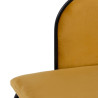 Banqueta 110 x 40 x 68 cm Tejido Sintético Metal Ocre