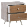 Mesita de Noche COUNTRY Natural Blanco Madera de abeto 50 x 35 x 55 cm